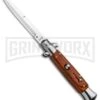 Milano 9" Rosewood Italian Style Automatic Knife - Bayonet Satin