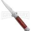 Milano 9" Stiletto Brown Swirl Automatic Knife - Bayonet -Kershaw Shop Milano 9in Stiletto Brown Swirl Auto Bayo GX 34068 jr large