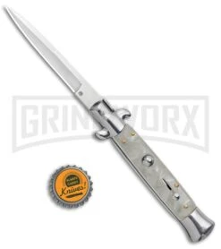 Milano 9" White Acrylic Bayonet (4" Satin) -Kershaw Shop Milano 9in White Acrylic Bayonet Satin GX 37522 jr bottlecap large