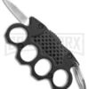 Mini OTF Automatic Knuck Keychain Knife Black Carbon Fiber Inlay - Plain -Kershaw Shop Mini OTF Automatic Knuckle Keychain Knife Plain GX 35734 large