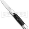 AKC 007 Concord Black OTF Automatic Knife Gray/Black - Spear Point Satin -Kershaw Shop Minion Concord Polish Black OTF Auto Flat Satin Plain GX 35509 jr large