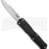 No Limit Knives Manis Black OTF Automatic Knife - Drop Point Satin Plain -Kershaw Shop No Limit Knives Manis Black OTF Auto DP Satin GX 34120 jr large