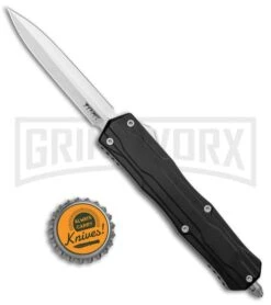 No Limit Knives Manis Black OTF Automatic Knife - Dagger Satin Plain -Kershaw Shop No Limit Knives Manis Black OTF Auto Dagger Satin GX 34119 jr bottlecap large