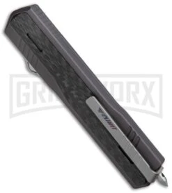 No Limit Night Stalker Gray OTF Automatic Knife - Satin Plain CPM-S90V -Kershaw Shop No Limit Night Stalker Gray OTF Auto Satin GX 37066 jr side large