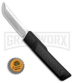 No Limit Knives Vespa Ripper Black/CF Inlay OTF Knife - Tanto Satin -Kershaw Shop No limit Knives Vespa Ripper Black CF Inlay OTF Tanto Knife Satin GX 36586 td size large