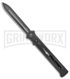 Paragon Estiletto Black Bolt Automatic OTF Knife - Black Dagger