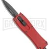 Belly Button Red OTF Automatic Knife - Black Plain -Kershaw Shop Red Handle Black Dagger jr large