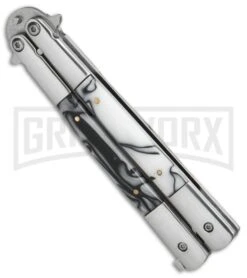 Regal Flipper Balisong Marble Acrylic Butterfly Knife - Satin Plain -Kershaw Shop Regal Flipper marble acrylic satin plain BP 22488 er spine large