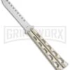 Champagne Balisong Trainer Butterfly Knife - Satin Plain