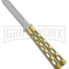 Ronin Gear Gold Balisong Trainer Butterfly Knife - Satin Plain