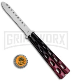 Ronin Gear Red/Black Balisong Trainer Butterfly Knife - Satin Plain -Kershaw Shop Ronin Gear Red Black Butterfly Practice Trainer CHINA BK3RD BHQ 89894 jr bottlecap large