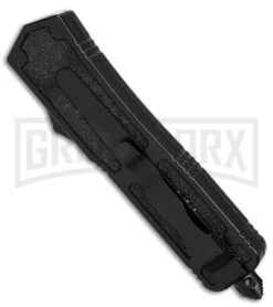 Rumble Black D/A OTF Automatic Knife - Dagger Black Plain -Kershaw Shop Rumble Black DA OTF AK Dagger Black Plain GX 7691 td side large