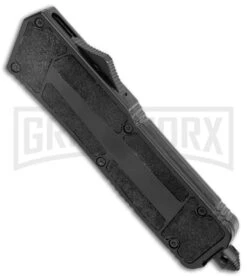 Rumble Black D/A OTF Automatic Knife - Black Tanto Two Tone -Kershaw Shop Rumble Black DA OTF Auto Black Tanto TT GX 37363 jr spine large