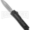 Rumble Black D/A OTF Automatic Knife - Dagger Satin Plain -Kershaw Shop Rumble Black DA OTF Auto Dagger Gray 7PA4 50B GX 8404 jr large