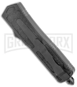 Rumble Black D/A OTF Automatic Knife - Dagger Satin Plain -Kershaw Shop Rumble Black DA OTF Auto Dagger Gray 7PA4 50B GX 8404 jr side large