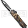 Rumble Black D/A OTF Automatic Knife Dagger Grizzly - Two Tone Plain -Kershaw Shop Rumble Black DA OTF Auto Dagger Grizzly TT GX 38007 jr large