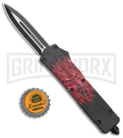 Switchblade Systems Red Wolf Automatic OTF Knife - Dagger Two Tone Plain -Kershaw Shop Rumble Black DA OTF Auto Dagger Red Wolf Graphic TT GX 38179 jr bottlecap large