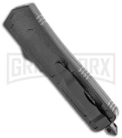 Rumble Black D/A OTF Automatic Knife Dagger Wolf Graphic - Two Tone Plain Serr -Kershaw Shop Rumble Black DA OTF Auto Dagger Wolf Graphic TT Plain Serr GX 36384 jr side large