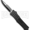 Rumble Black D/A OTF Automatic Knife - 2 Tone Clip Point With Partial Saw Back -Kershaw Shop Rumble Black DA OTF Auto TT CP Saw Back GX 38009 jr large