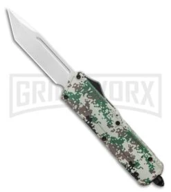 Rumble Digi Camo D/A OTF Automatic Knife - Tanto Satin