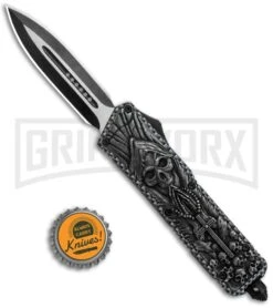 Rumble Steel Skull D/A OTF Digi Camo - Dagger Two Tone Plain -Kershaw Shop Rumble Camo DA OTF Digi Camo Dagger TT GX 36951 jr bottlecap large