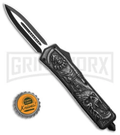 Grim Reaper / Banshee Automatic OTF Knife - Dagger Two Tone Plain -Kershaw Shop Rumble Grim Reaper Banshee OTF Dagger Two Tone Plain GX 38172 td size large