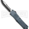 SDS Ultro Sim. Carbon Fiber OTF Auto Knife - Two Tone Drop Point -Kershaw Shop Rumble Sim CF OTF Auto TT DP GX 38413 jr large