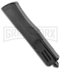 Rumble Slim Black D/A OTF Auto Textured Scales - Tanto 2 Tone -Kershaw Shop Rumble Slim Black DA OTF Auto Textured Scales Tanto TT GX 25392 jr side large