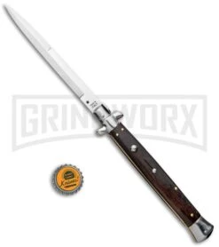 SKM 13" Italian Stiletto Palisander Wood Automatic Knife - Dagger 9 SKM 13" Italian Stiletto Palisander Wood Automatic Knife - Dagger -Kershaw Shop SKM 13in Italian Stiletto Palisander Wood Auto Bayo GX 37644 jr bottlecap large