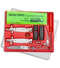 SKM 4" Italian Stiletto Keychain Kit Black Automatic Knife