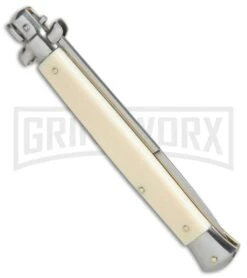SKM 13" Italian Stiletto Sim Ivory Automatic Knife - Bayonet -Kershaw Shop SKM AB 13in italian stiletto sim ivory bayonet BP 22678 er side large