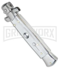 SKM/AB 9" Italian Stiletto White Pearlex Automatic Knife - Satin Dagger -Kershaw Shop SKM AB Italian Stiletto White Pearlex Dagger Satin BHQ 51170 jr spine large 1