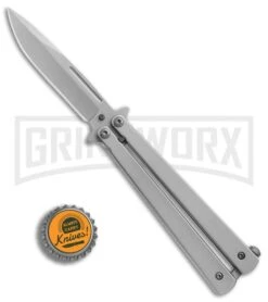 Skipper Gray Balisong Butterfly Knife - Gray Plain -Kershaw Shop Skipper Gray butterfly gray BP 22533 er bottlecap large