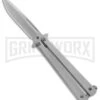 Skipper Gray Balisong Butterfly Knife - Gray Plain -Kershaw Shop Skipper Gray butterfly gray BP 22533 er large