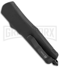 Spartan DP D/A OTF Automatic Knife - Black Plain -Kershaw Shop Spartan DP DA OTF Black Serr WNS IT M6 BP 18789 jr side large