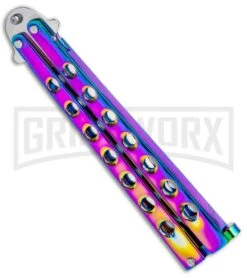 Spectrum Balisong Butterfly Knife (4.25"Satin) -Kershaw Shop Spectrum Balisong Butterfly Satin GX 37521 jr side large