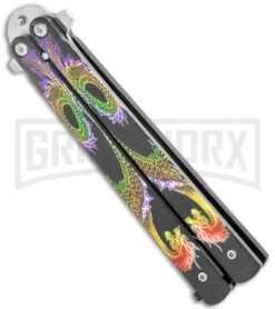Super Knife Purple Balisong Butterfly Knife Dragon - Tanto Satin -Kershaw Shop Super Knife Purple Balisong Butterfly Dragon Tanto Satin 1109PGR GX 36802 jr side large