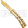 Swift Gold Persian Balisong Coated Butterfly Knife - Gold