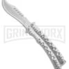 Swift 9" Silver Persian Balisong Coated Butterfly Knife - Polished -Kershaw Shop Swift Silver Persian Balisong Coated Butterfly Satin GX 39595 jr large