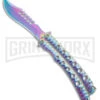 Swift 9"Rainbow Persian Balisong Coated Butterfly Knife - Spectrum -Kershaw Shop Swift Spectrum Persian Balisong Coated Butterfly Spectrum GX 39594 jr large