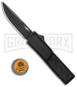 Thunder Black D/A OTF Automatic Knife - Black Plain -Kershaw Shop Thunder Black DA OTF Auto Black GX 34203 jr bottlecap large