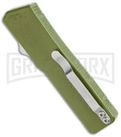 Thunder Green D/A OTF Automatic Knife - Satin Serrated -Kershaw Shop Thunder Green DA OTF Auto SAtin Serr GX 34378 jr side large