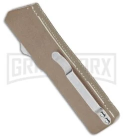 Thunder Tan D/A OTF Automatic Knife - Satin Serrated -Kershaw Shop Thunder Tan DA OTF Auto Satin Serr GX 34404 jr side large