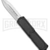 Titan Black D/A OTF Sim Carbon Fiber Automatic Knife - Dagger Satin Plain -Kershaw Shop Titan Black DA OTF Sim CF Auto Dagger Satin GX 34099 jr large
