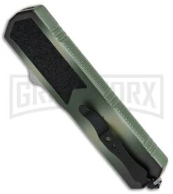 Titan Camo D/A OTF Automatic Knife - Tanto Satin Serrated -Kershaw Shop Titan Camo DA OTF Tanto Serr BP 1922 jr side large