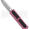 Titan Pink D/A OTF Automatic Knife - Dagger Satin Plain -Kershaw Shop Titan DA OTF Pink Dagger Satin BP 20267 jr large