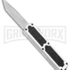 Titan White D/A OTF Automatic Knife - Tanto Satin 4TH18 -Kershaw Shop Titan DA OTF Tanto Satin White BP 19167 jr large