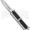 Titan White D/A OTF Automatic Knife - Dagger Satin Serrated -Kershaw Shop Titan DA OTF White Dagger Satin Serr BP 20262 jr large
