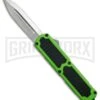 Titan Green D/A OTF Sim Carbon Fiber Automatic Knife - Dagger Satin Plain -Kershaw Shop Titan Green DA Sim CF dagger satin plain BHQ 25632 er large