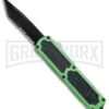Titan Green D/A OTF Automatic Knife - Tanto Black Serr -Kershaw Shop Titan Green Tanto Blk Serr BP 18953 jr large